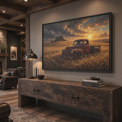 Wheat and Rust | Old Farm Truck Canvas