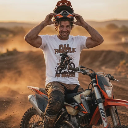 Full Throttle No Brakes Motocross T-Shirt