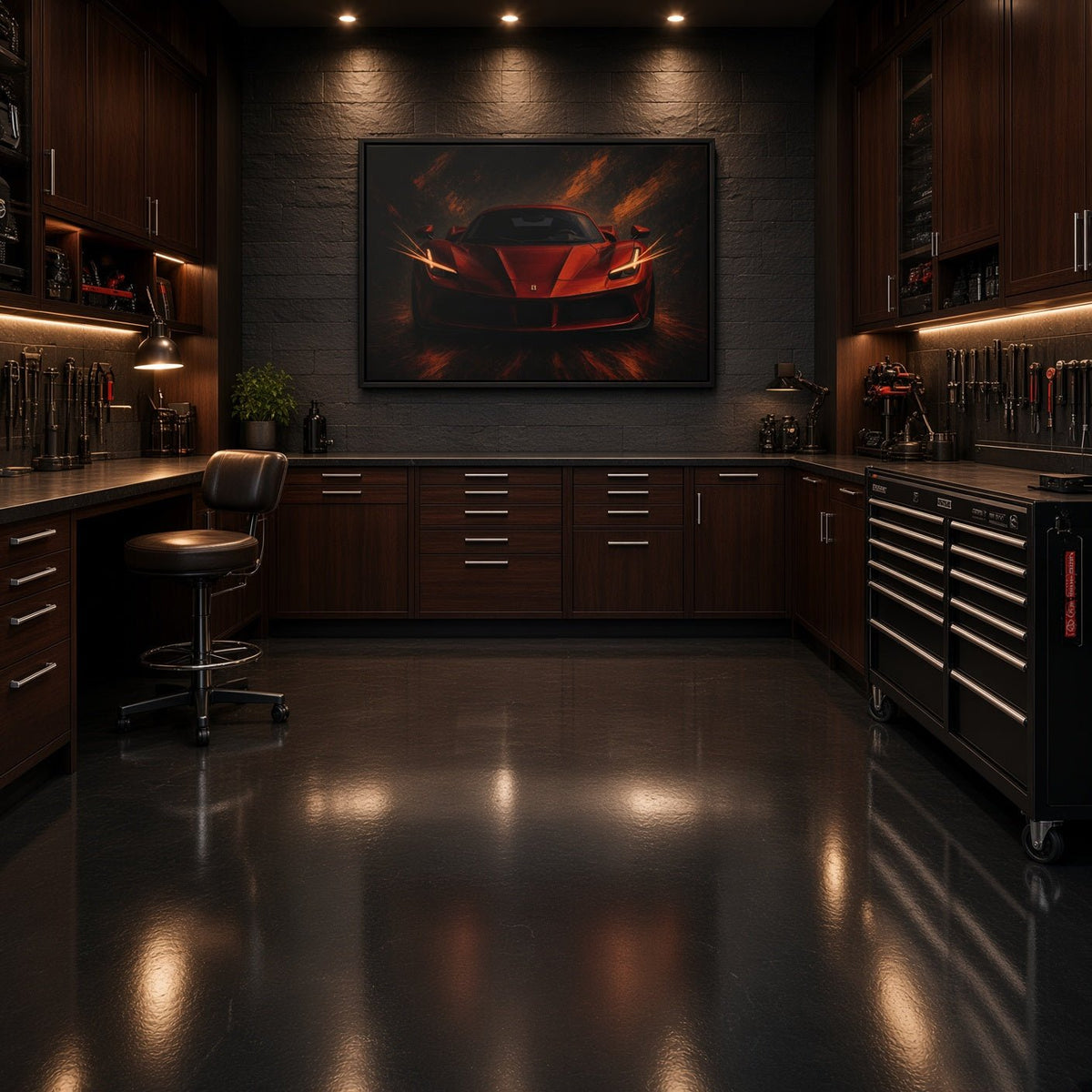 Red Fury | Framed Supercar Canvas