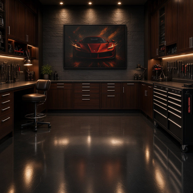Red Fury | Framed Supercar Canvas