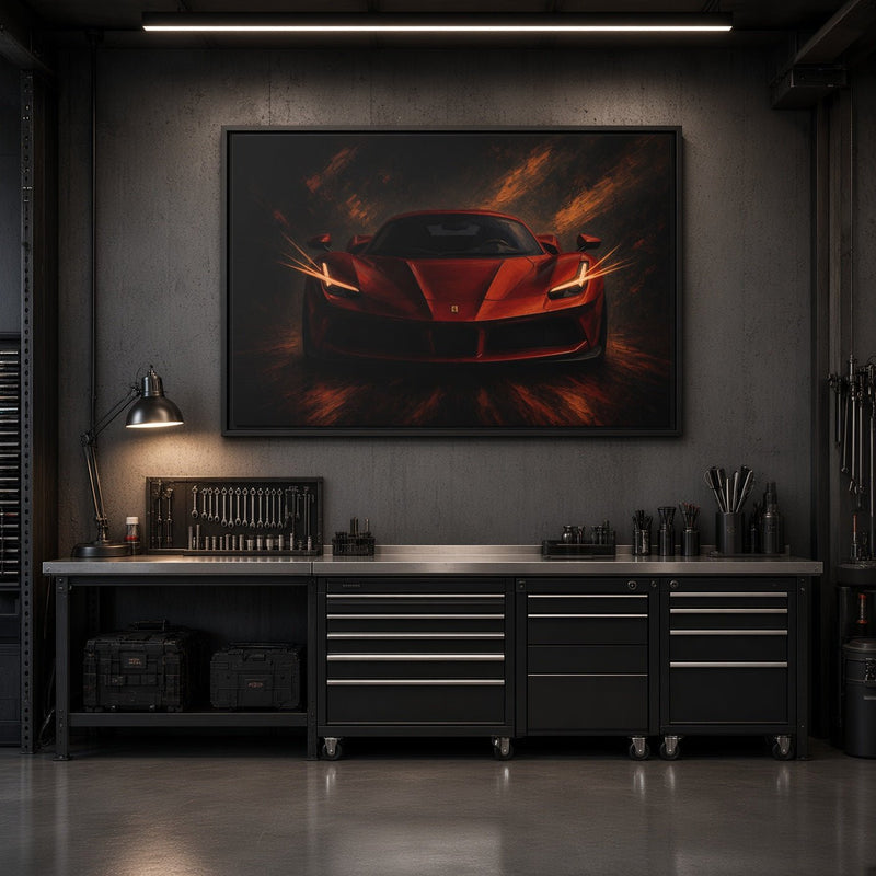 Red Fury | Framed Supercar Canvas