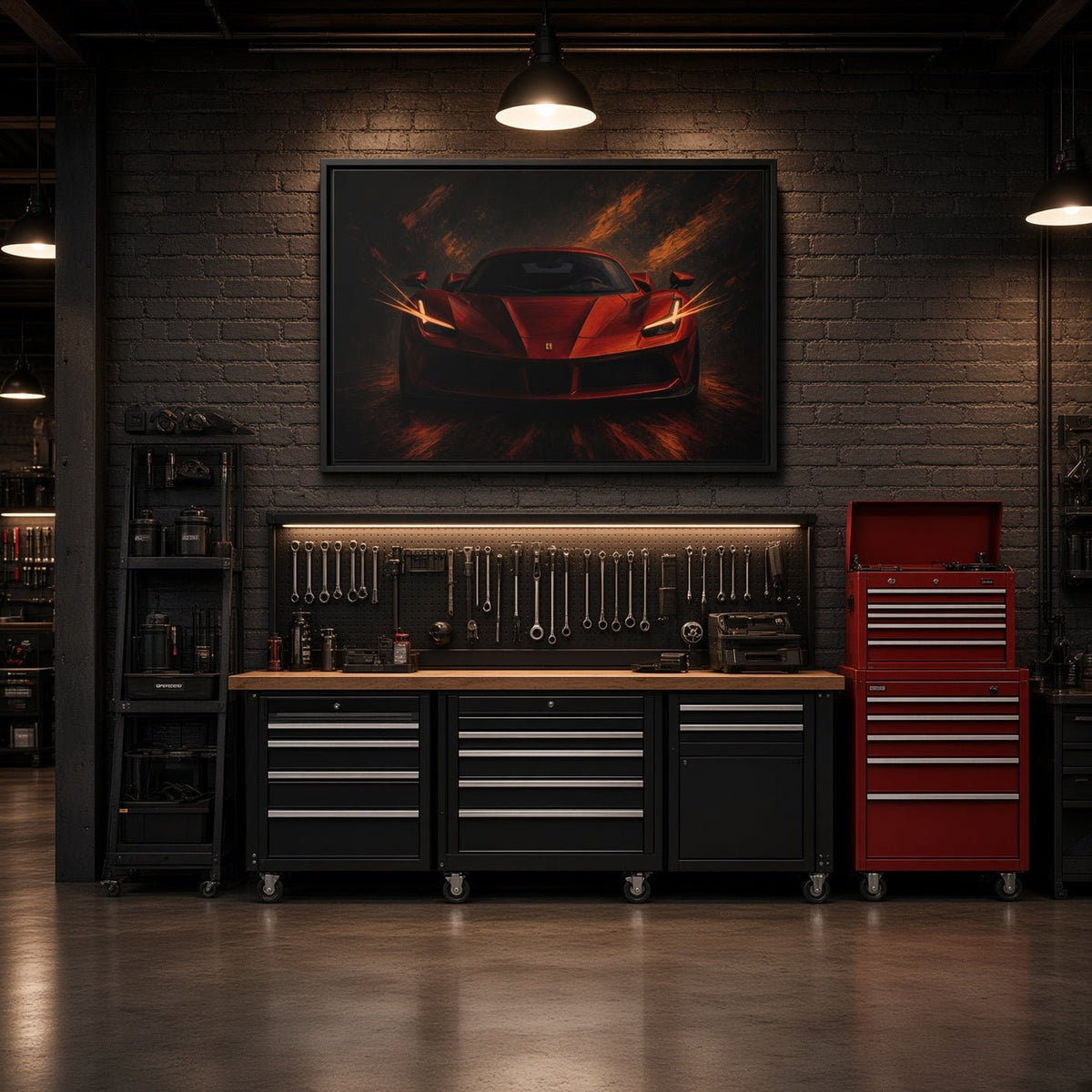 Red Fury | Framed Supercar Canvas