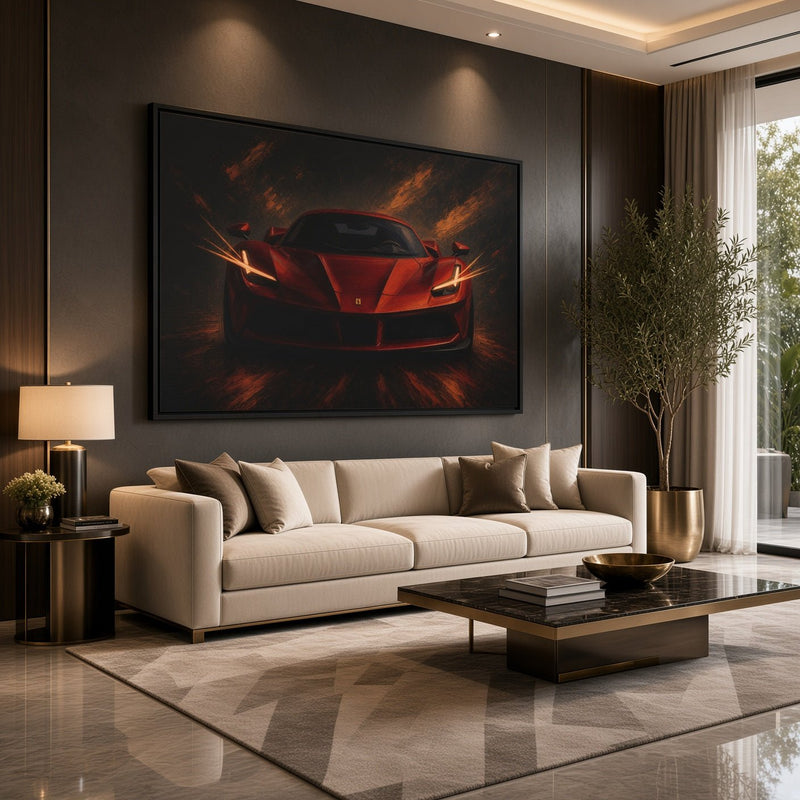 Red Fury | Framed Supercar Canvas