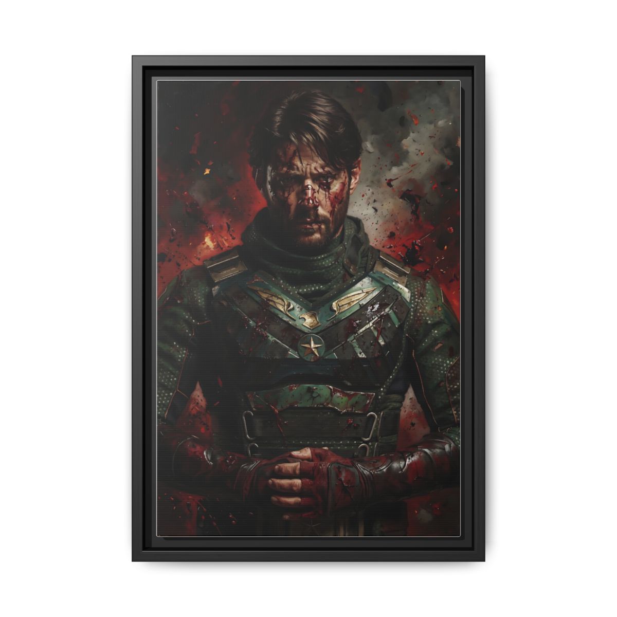 The Boys, Soldier Boy Inspired Portrait - Matte Canvas Framed  Art