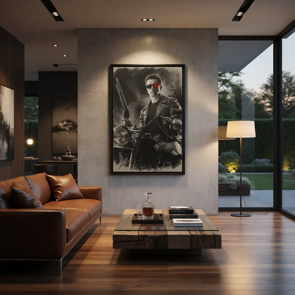 Terminator Inspired - Matte Canvas Framed | Matte Wall Art