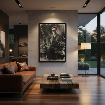 Terminator Inspired - Matte Canvas Framed | Matte Wall Art
