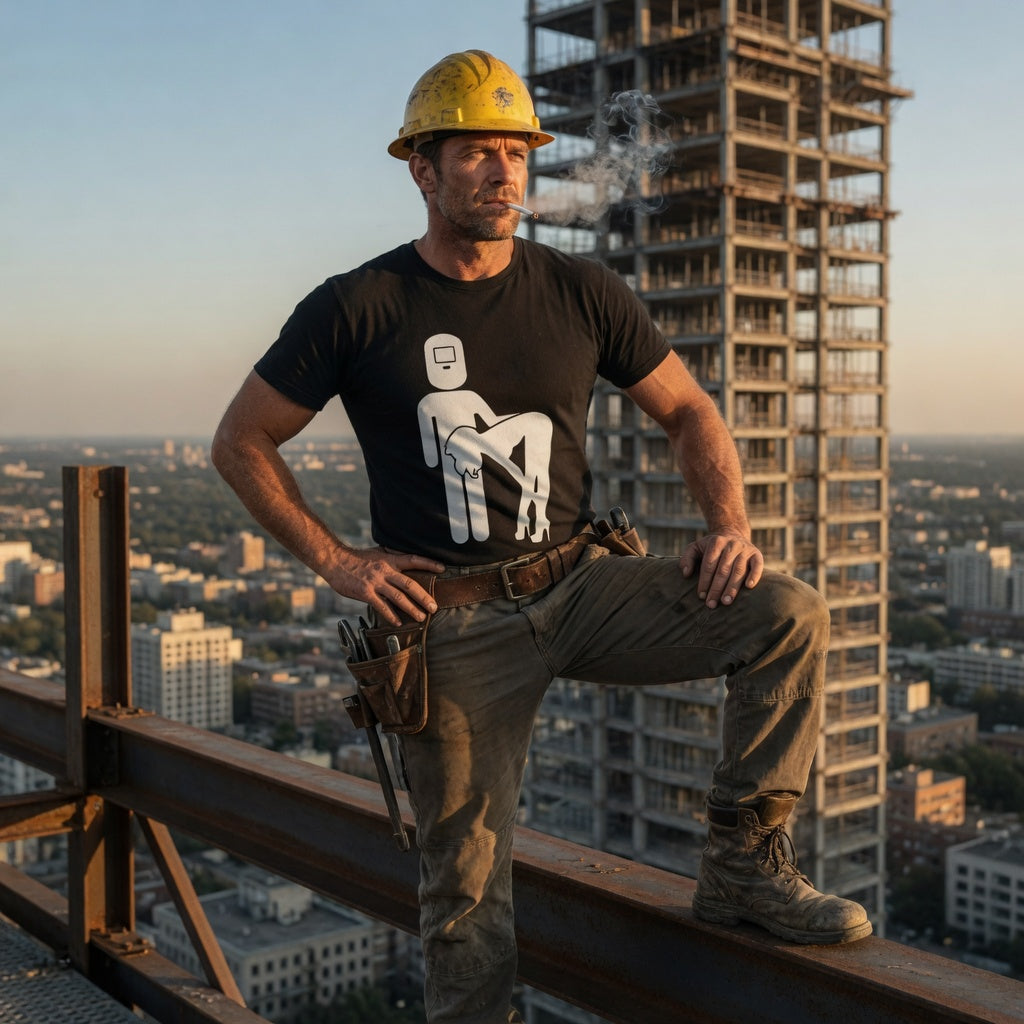 Welder / Tradesman Lifestyle T-Shirt | Silhouette Pole Dance Graphic Tee