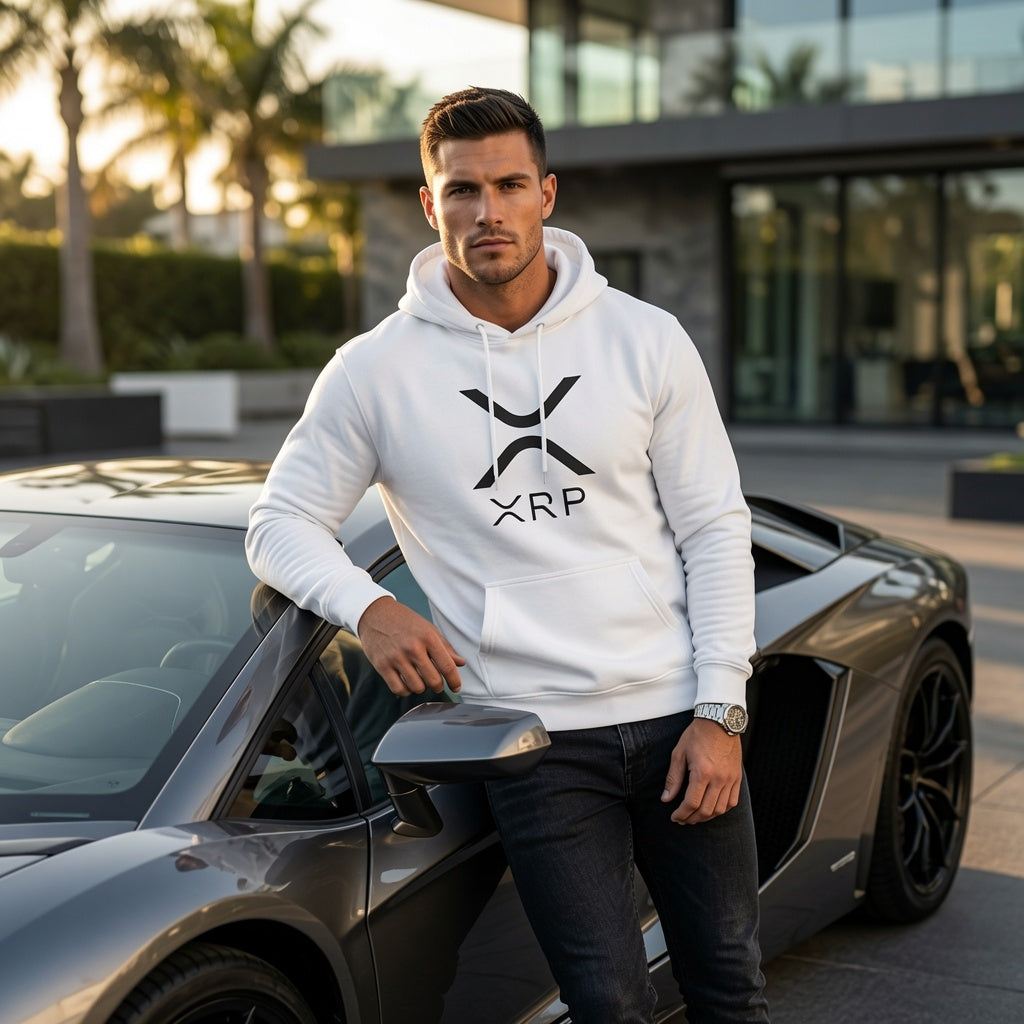 XRP Black Logo Hoodie | Crypto Sweatshirt