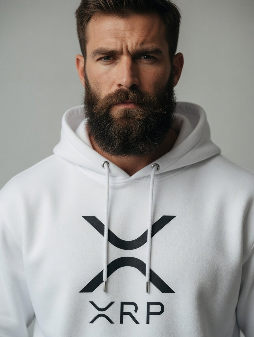 XRP Black Logo Hoodie | Crypto Sweatshirt