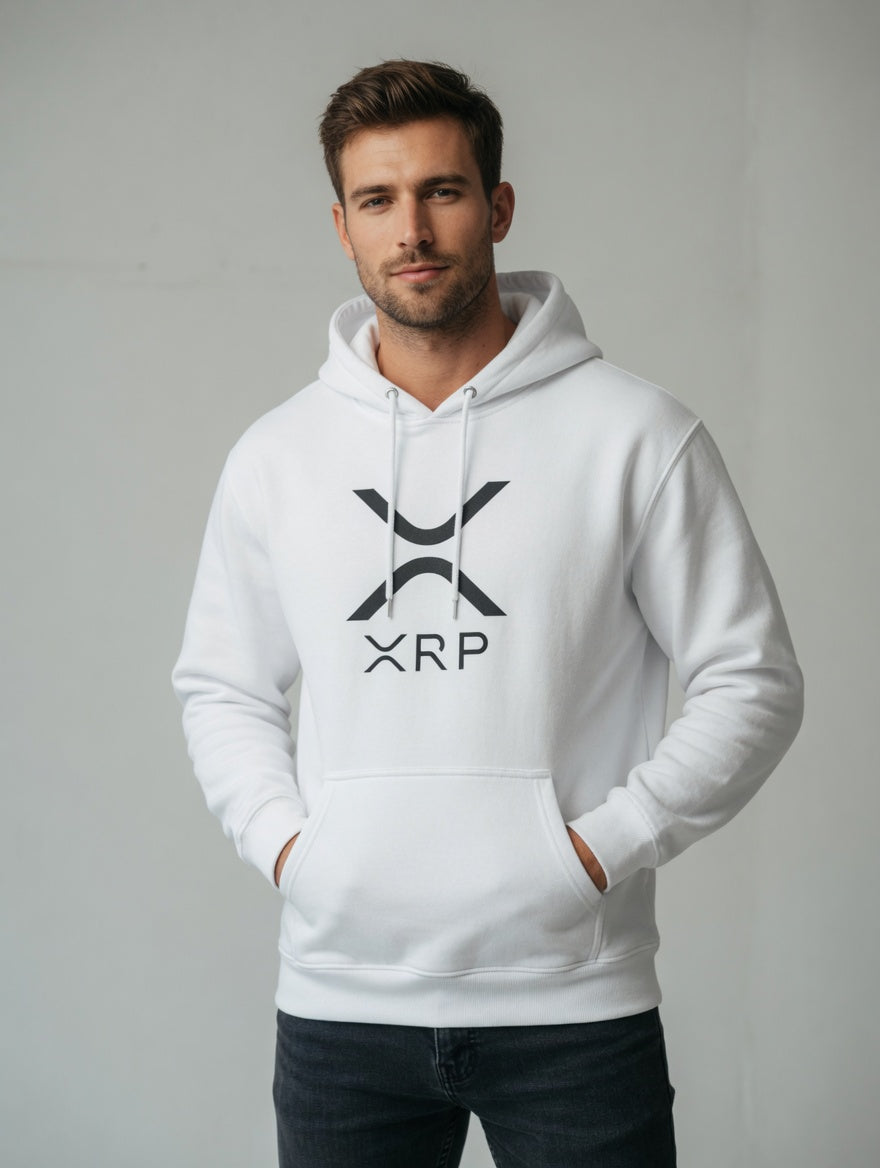 XRP Black Logo Hoodie | Crypto Sweatshirt